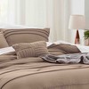 BAGOKIE 4-Piece Pinch Pleat Striped Bed in a Bag Comforter Set for All Season - 3 of 3