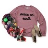 Simply Sage Market Women's Graphic Sweatshirt Peace On Earth Bold Cursive - 3 of 4