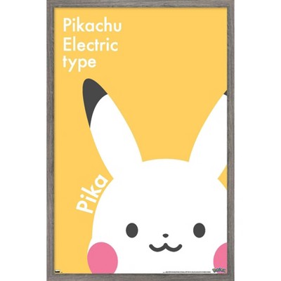 Trends International Pokémon - Pikachu, Eevee, And Its Evolutions Framed  Wall Poster Prints Barnwood Framed Version 14.725 X 22.375 : Target