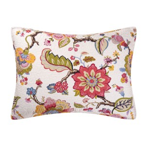 C&F Home 20" x 26" Celine Pink Floral Cotton Standard Sham - Machine Washable - 1 of 4