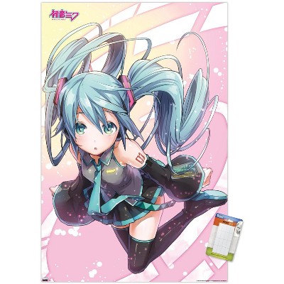 Trends International Hatsune Miku - Pink Circles Unframed Wall Poster ...