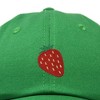 Dalix Strawberry Embroidered Cotton Dad Hat Fruit Adjustable Casual Baseball Cap Nature Womens - 2 of 4