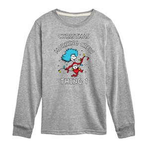 Boys' - The Cat in the Hat - Christmas Morning Crew Thing 1 Long Sleeve Graphic T-Shirt - 1 of 4