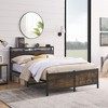 AndMakers Black Iron Frame Platform Bed with a USB Charging Port - image 3 of 4