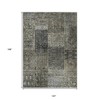 Taupe Brown And Charcoal Patchwork Washable Indoor Outdoor Area Rug - 3 of 4
