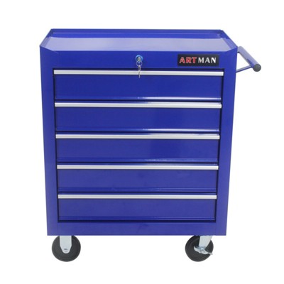 Maggift Tool Boxes and Totes Rolling Chest Storage Cabinet, Garage Organizer, Tool Multifunctional Storage Box, Blue, 24.2"*12.9"*29.9"