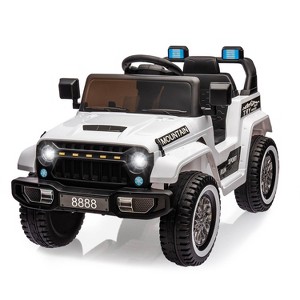 Jojoka 12V Kids Ride On Truck, 2-Seater Electric Car w/Remote Control, 35W Motors, 3 Speeds, Music, LED Lights, Suspension - 1 of 4