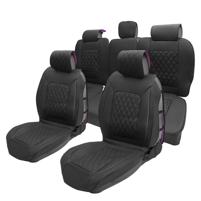 Unique Bargains Car Front Rear Seat Covers for Dodge for Ram 1500 2009-2023 5 Pcs, 1 of 7