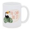 Elanze Designs Tu-Can Do It Toucan 11 Ounce White Ceramic Coffee Mug - 2 of 2