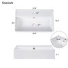 21.6" Floating Bathroom Vanity with Right Side Open Shelves, Wall-Mounted Cabinet with Ceramic Sink, Soft-Close Door - 4 of 4
