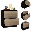 NicBex Two Drawers Nightstand with Metal Handle Bedside Table End Table for Living Room, Bedroom, Study - 4 of 4
