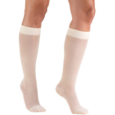 Truform Sheer Compression Stockings, 15-20 mmHg, Women's Knee High Length, 20 Denier