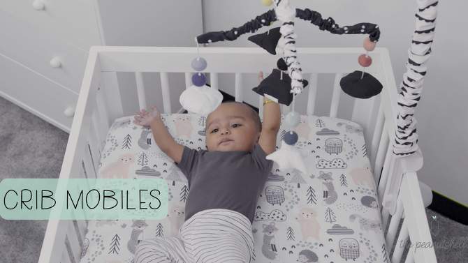 The Peanutshell Spectacular Space Baby Musical Crib Mobile - Planets/Rockets, 2 of 6, play video
