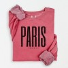 Simply Sage Market Paris France Distressed Lightweight Garment Dyed Sweatshirt - 2 of 4