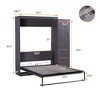 NicBex Full Size Murphy Bed 94.9� Wooden Frame Murphy Bed Cabinet Wall Bed with Wardrobes and Drawers for Apartment, Gray - 2 of 4