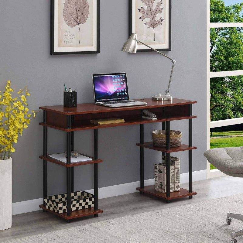 Breighton Home Harmony Office No Tools Writing Desk with Shelves, 3 of 10