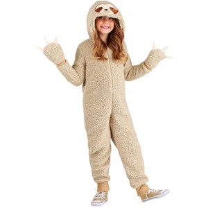 HalloweenCostumes.com Sloth Onesie Costume for Kids - 1 of 3
