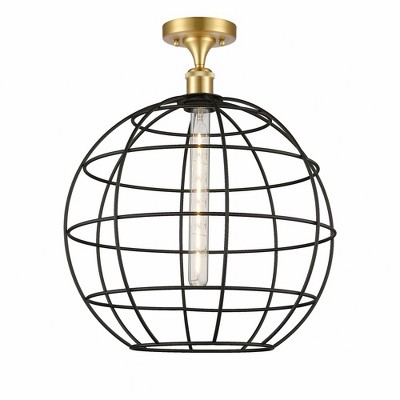 Lake Placid - 1 Light Semi-Flush Mount In Industrial Style-19.25 Inches Tall and 16 Inches Wide