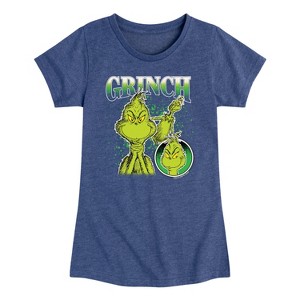 Girls' - Dr. Seuss - Grinch Bootleg Fitted Short Sleeve Graphic T-Shirt - 1 of 4
