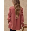 Womens Shirts Classic Casual Button Down Shirt Relaxed Fit Top - 2 of 4