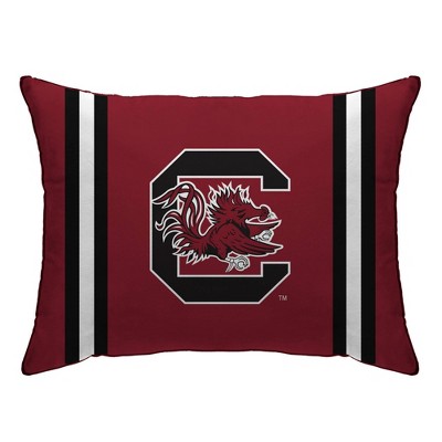 NCAA South Carolina Gamecocks Standard Stripe Logo Plush Bed Pillow