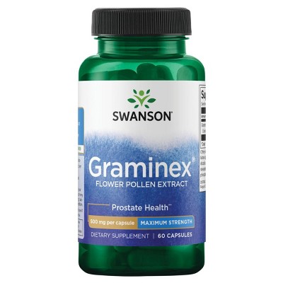 Swanson Herbal Supplements Graminex Flower Pollen Extract - Maximum Strength 500 mg 60 Caps.