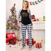BLUEMING Family Matching Pajamas Christmas Tree Pickup Truck Pattern Plaid Holiday Matching Couple Pajamas - 4 of 4