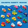 SYNCFUN 16Pcs Cartoon Cars, Soft Rubber Toy Car Set, Mini Toy Vehicles, Bath Toy Car for Toddlers, Gift for Boys Girls Christmas Birthday - 2 of 4