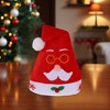 Unique Bargains Christmas Hat Polyester Non-Woven Fabric Red 11.02"x13.78" 1 Pc - 2 of 4