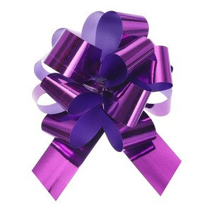 Unique Bargains Metallic Large Big Pull Bow Bright Gift Wrapping Ribbon for Wedding 10 Pcs - 1 of 4