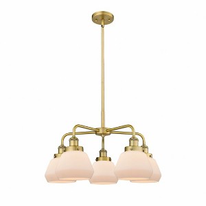 Fulton - 5 Light Stem Hung Chandelier In Art Deco Style-13.5 Inches Tall and 24.5 Inches Wide - 1 of 1