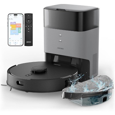 AirRobo Robot Vacuum and Mop Combo, Self-Emptying 60-Day Capacity Home Mapping, Wi-Fi/App/Alexa/Remote T20+ Robotic Vacuum for Pet Hard Floors Carpet