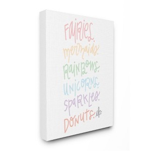Stupell Industries Fairies Mermaids Unicorns Text Rainbow Words - 1 of 3