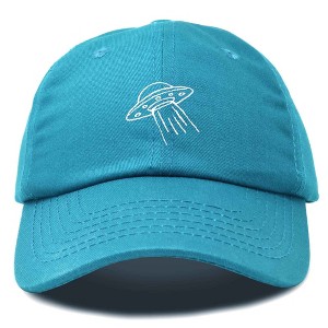 Dalix UFO Embroidered Alien Dad Hat Cotton Baseball Cap Adjustable Mens - 1 of 4
