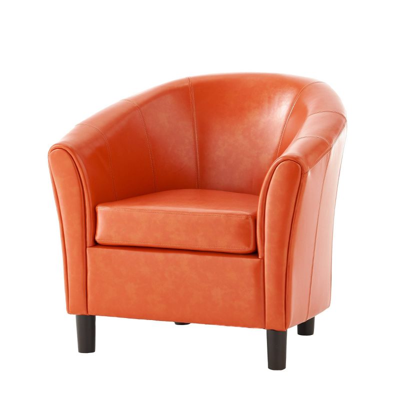 Napoli Club Chair Orange - Christopher Knight Home, 6 of 9
