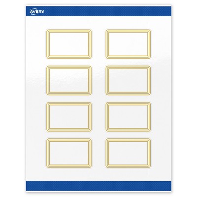 Avery 2" x 3" Labels, Gold Multi-Lined Border, 80 ct