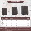 FonTOI 20"&24"&28" Luggage Sets 3 Pieces, Softside Expandable Luggages with Duffel Bag, Spinner Travel luggage Sets, Brown, 12.2"*18.9"*30" - 3 of 4