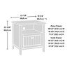 ChicFurnit Nightstand Essential Storage Organizer with Drawer and Open Shelf for Bedroom Use, Gray, 28.38"*20.94"*6.81" - 2 of 4