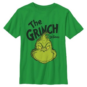 Boys The Grinch Green Portrait T Shirt - 1 of 4
