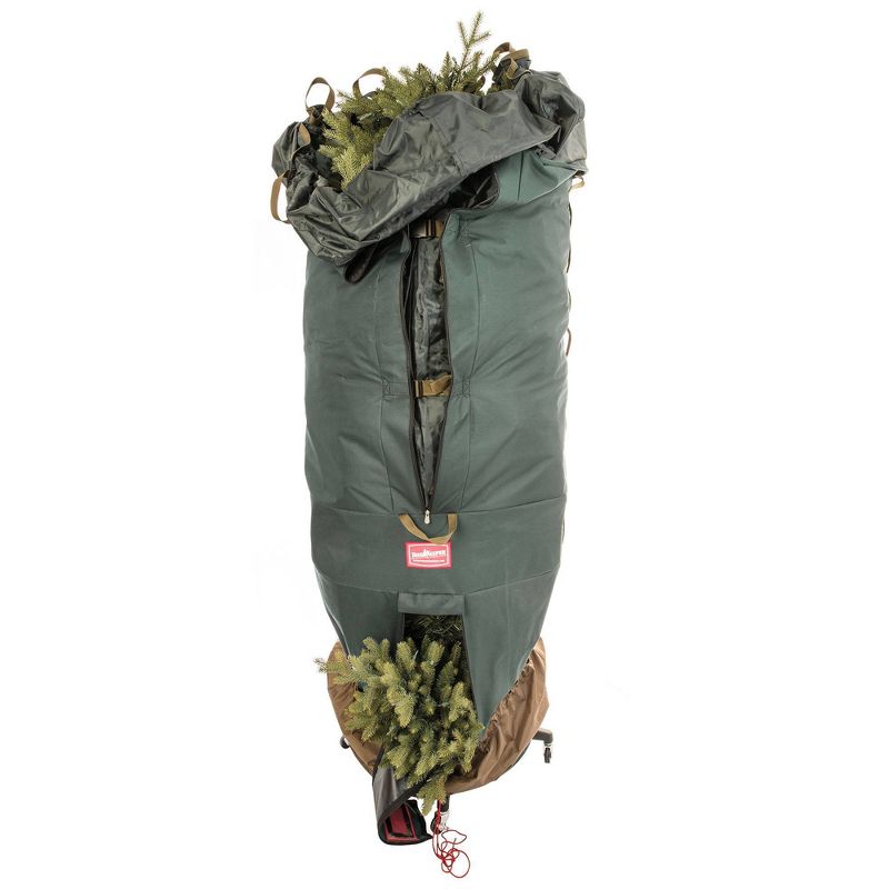 TreeKeeper Large Girth Upright Tree Storage Bag with Rolling Tree Stand, 5 of 9