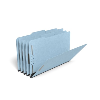 HITOUCH BUSINESS SERVICES Pressboard Classification Folder 1" Expansion Legal Size Blue 25/Box