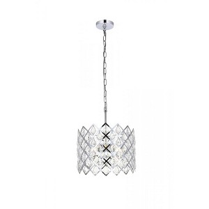 Elegant Lighting Lyla 13 inch pendant in chrome - 1 of 4