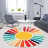 Washable Modern Colorful Rug Non Slip Low Pile Rug Soft Sun Accent Throw Floor Cover Foldable Indoor Carpet for Living Room Bedroom Playroom - 3 of 4