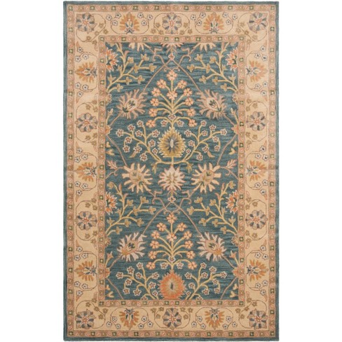 Classic Cl936 Hand Tufted Area Rug - Blue/light Gold - 5'x8' - Safavieh ...