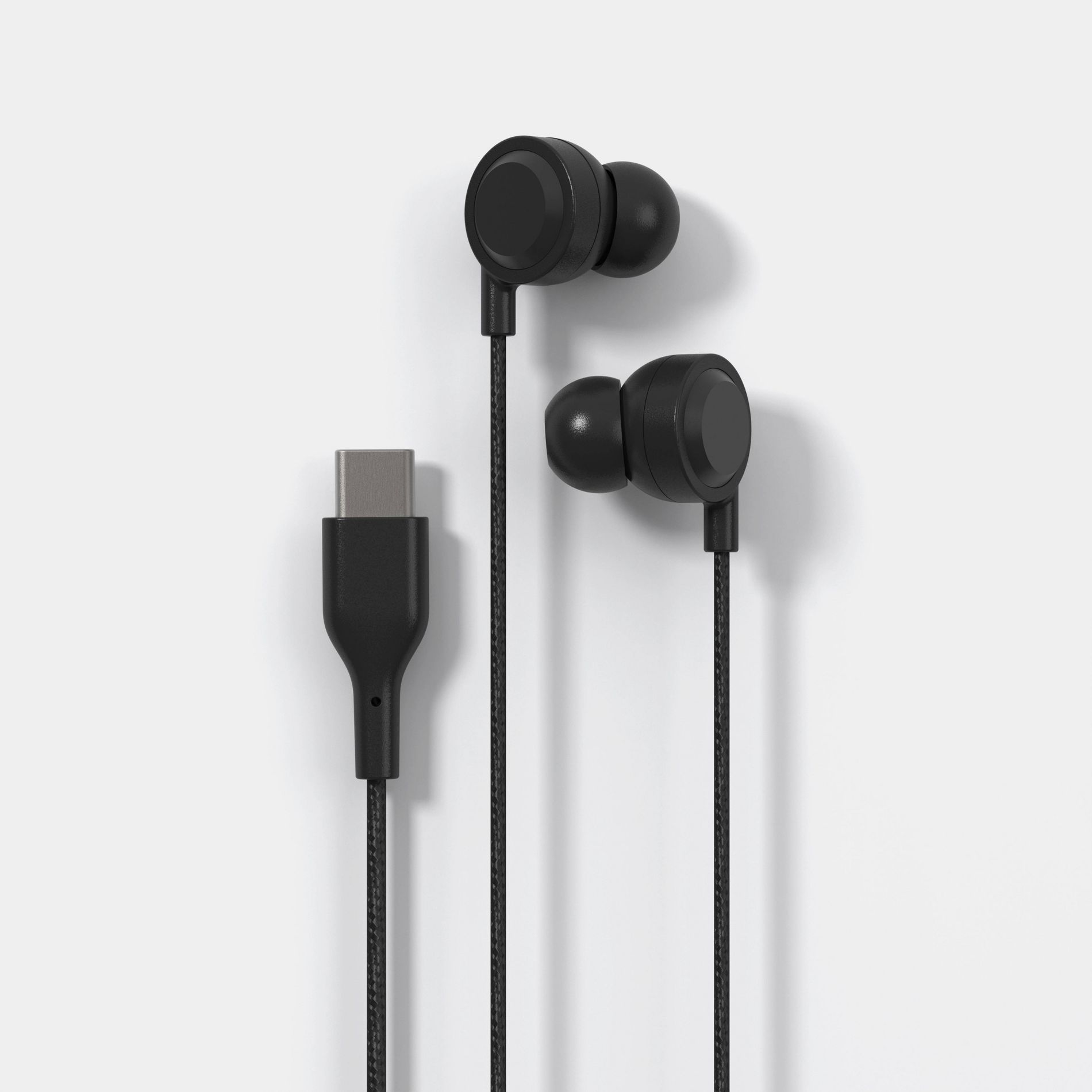 Wired In-Ear Headphones with USB-C Connector and Mic - heyday™ (Black): Earphones USB-C