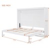 NicBex Full Size Murphy Bed 77.5" Wooden Bed Frame Morden Hideaway Wall Bed with Storage Shelf for Living Room - 2 of 4