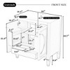 Lyngins 30" Vintage Freestanding Bathroom Vanity with Sink, Wood Bathroom Storage Cabinet with Soft-Close Doors, Adjustable Shelf + Removable-Drawer - 3 of 4