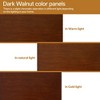 SpassWay 71"H Two Tone Option 5 Shelf Lighted Corner Cabinet for Living Room (Walnut Oak) - 4 of 4