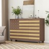 ORRD 55" Buffet Sideboard Cabinet with 2 Drawers & 3 Doors, Adjustable Shelf, Hand-Carved Design - 2 of 4