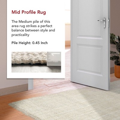 Handwoven Off-White Chunky Jute 2' 6" x 6' Runner Rug